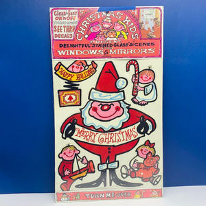 Christmas decals vtg 1978 sealed stickers decor us